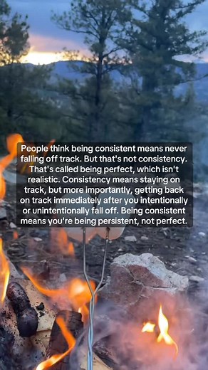 People think being consistent means never falling off track. But that’s not consistency. That’s called being perfect, which isn’t realistic. Consistency means staying on track, but more importantly, getting back on track immediately after you intentionally or unintentionally fall off. Being consistent means you’re being persistent, not perfect. . Quote: @cartergood . #fy #fyp #healing #healingquotes #healingjourney #selflove #selfcare #mentalhealth #mentalhealthmatters #mentalhealthawareness #me