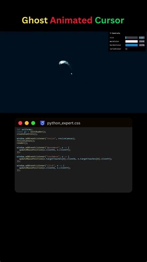 Ghost Animated Cursor: Spooky Mouse Follower #coding #programming #cursor #ghost #ghostanimation #ui
