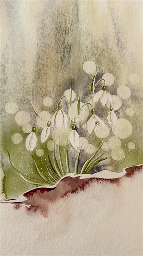 Creating Beautiful Snowdrops with Watercolor