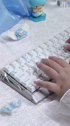 💙 XVX Glaze Ceramic Keycaps – Eternity Blue Typing Sound ✨