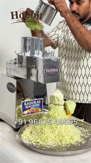 Hobbit Kitchen Equipment on Instagram: "Cabbage Cutting Machine | Vegetable Cutting Machine | Manchurian Cabbage Cutting | Patta Ghobi Cutting Machine | Vegetable Kadukas Machine #hobbitkitchenequipment #cabbage #vegtables #india #reelsinstagram"