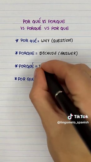 ❓ “Why” or “because”? Learn the 4 ways to write por qué in Spanish! #learnspanish #spanishgrammar #porque #spanishbasics