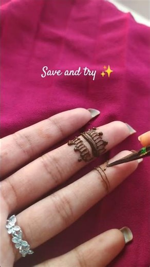 Quick Finger Mehndi ⚡ 10 Sec Design #mehndi #shorts #viral #fingermehndi #easymehndi #trending