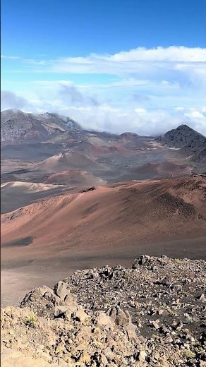 Haleakala Crater from Summit in Maui Hawaii in 4K