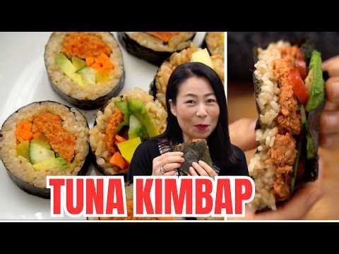 🐟Turn Canned Tuna into Spicy Kimbap🌶 Sushi Roll & EASY Foldover Kimbap Sushi Sandwich 🇰🇷매운 참치김밥