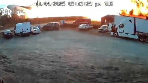 Surveillance video shows fiery explosion as UPS plane rips through Louisville businesses