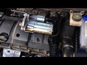 How to remove the starter motor on Peugeot 307
