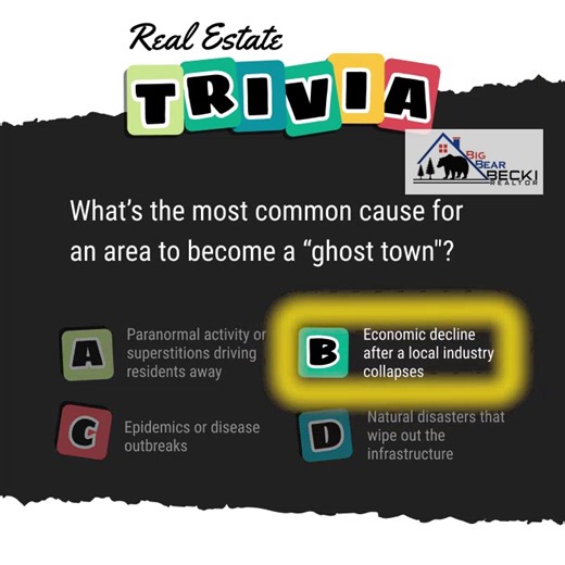 Here's a little Halloween Real Estate Trivia for you. Like and follow me for more insights, expertise, listings and events and activities in Big Bear. | Becki Wheeler Big Bear Realtor at Re/max