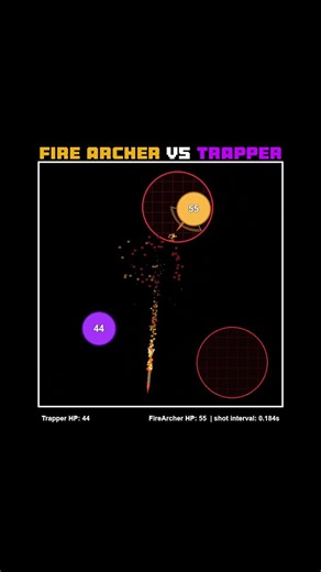 Fire Archer VS Trapper Simulation