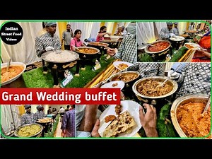 Grand wedding ceremony food in Hyderabad | veg and non veg buffet | @Raghavafoodie