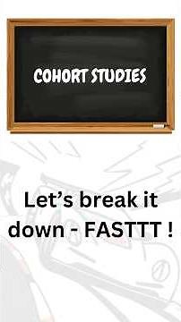 Study design - cohort study #epidemiology #medicalstudies \\\\\\\\ #studydesign #medicalresearch