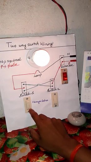 #iti#two way switch wiring#tiktokindia #foryoupage #viralvideo