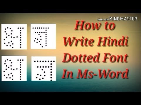 how to write hindi dotted font in ms word office tutorial