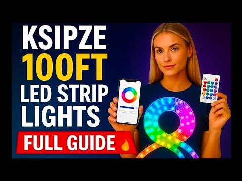 KSIPZE 100FT LED Strip Lights Full Guide 🔥 Cutting, App Control, Install Tips & Music Sync!