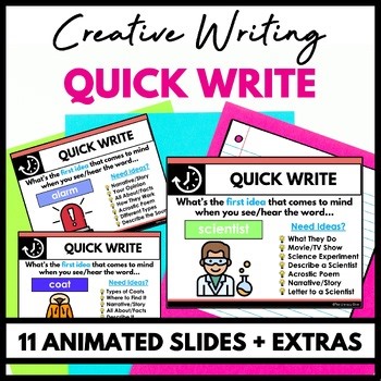 Daily Quick Write Prompts 3rd 4th 5th 6th Grade Creative Free Writing Practice