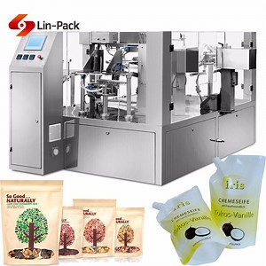 [Hot Item] Automatic Rotary Stand up Zip-Lock Pouch Packing Machine for Food Snacks