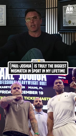 Uncrowned on Instagram: ""I believe in boxing. I think boxing is real... So, perhaps I hold boxing to a higher standard than it than it deserves." Chael believes Joshua makes easy work of Paul IF it's a 100% legit boxing match. #PaulJoshua #HelwaniShow"