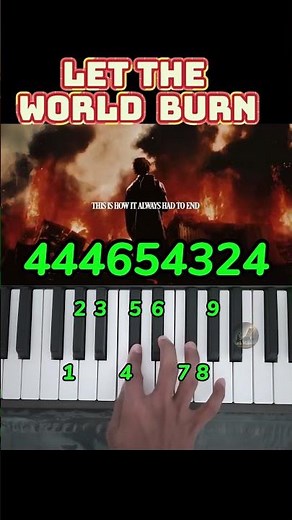 Let the World Burn Easy Piano Tutorial #shorts #pianotutorial