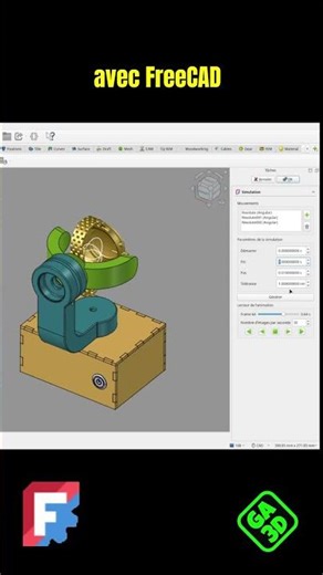 Animation 3D FreeCAD #freecad