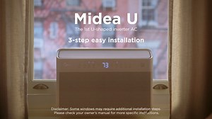 Midea U-Shaped Inverter AC: Easy 3-Step Window Installation Guide