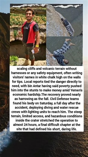 SPIDER-MAN OF YEMEN PASSED AWAY AFTER FALLING INTO A VOLCANIC CRATER