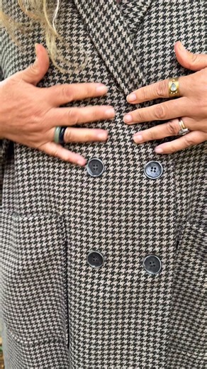 Busby & Fox founder, Emma, introduces the Rosa coat. In a subtle khaki green check and with an oversized fit, it's an essential autumn layer. Enjoy free delivery on orders £85 . | Busby & Fox