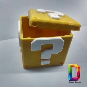 Super Mario Question Box 3D Model - Retro Gaming Decor (digital Download) - Etsy