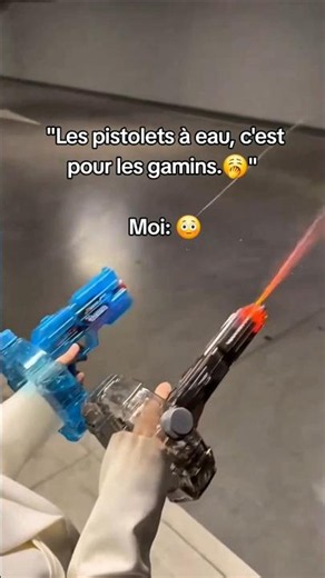 Les adultes aussi ont le droit de jouer avec des pistolets à eau électrique 🔫😈