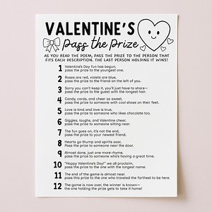 Valentine Pass the Prize Game, Galentines Day Gift Exchange Printable for Kids or Adults, Pass the Gift Office Icebreaker, Digital Download - Etsy Australia