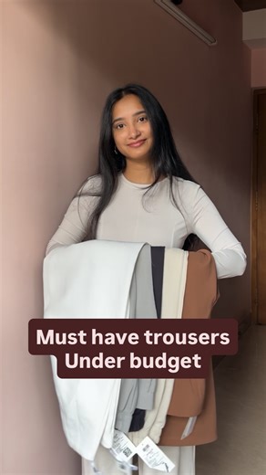 Fits by_NM on Instagram: "Comment for links ✨🔗 Follow @fits_by_nm for more content 🤍🎀 Trousers, trousers under 600, women trousers, must have trousers, trousers haul, office wear trousers, casual wear trousers, white trousers, beige trousers, brown trousers, black trousers, grey trousers, affordable trousers, explore #trouser #trousers #womentrousers #musthavetrousers #trouserhaul #musthave #officeweartrousers #officetrousers #casualtrousers #officewear #casualwear #women #womenfashionstyle #