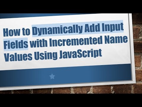 How to Dynamically Add Input Fields with Incremented Name Values Using JavaScript