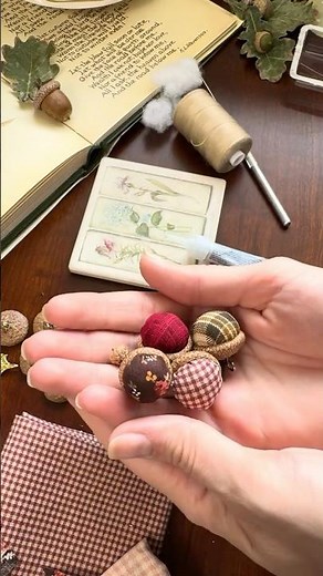 DIY I make fabric acorns #diyideas #diyart #diycraft