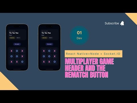 React Native UI Components for a Multiplayer Game Header & Rematch Button