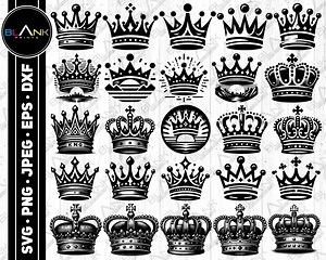 King Crown Vector Bundle (svg, Png, Eps, Dxf) (digital Download) - Etsy