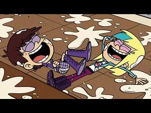 Luna and Sam lying down on the floor laughing for 10 minutes