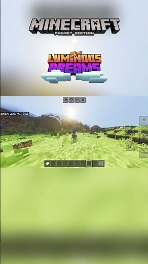 Poggy luminous dreams for Minecraft pe and bedrock 🤯#minecraft #shaders #poggysluminousdreams