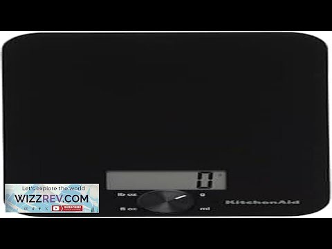 KitchenAid KQ914BA Digital Glass Top Kitchen and Food Scale 11 lb Capacity