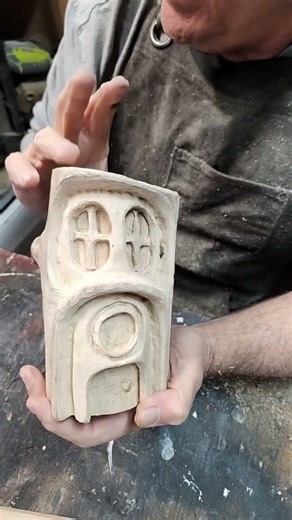 Watch Me Carve the Cutest Gnome House #carving #diy #carvingwood #carvingtechniques #carvingtools
