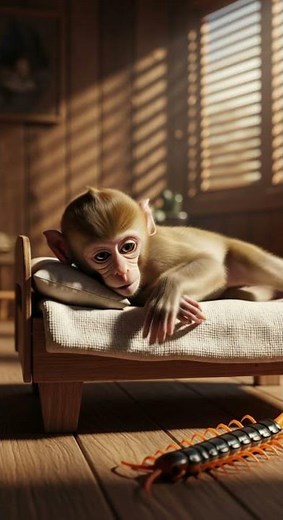 Watch this monkey's shocked reaction as the unexpected sound echoes #wildlife #surprise #monkey