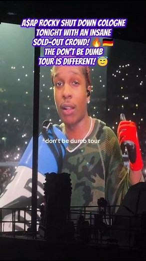 A$AP Rocky: DON’T BE DUMB Tour Cologne Highlights 🏟️✨ #asaprocky #rihanna #concert