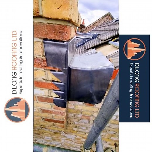 New lead work to chimney stack