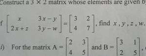 Construct a 3 \times 2 matrix whose elements are given b\left[... | Filo
