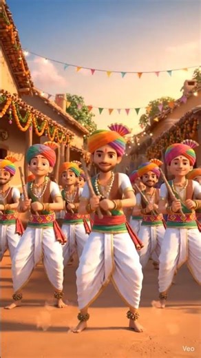 Village Lathi Dance 🔥 Desi Power & Rhythm | Traditional Stick Dance #Shorts