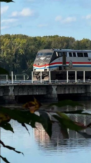 Amazing Amtrak Train Engine View on the Hudson River