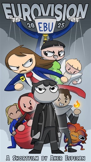 ESC2025 full shortfilm. What started as a mere joke has become a full animated series. I would never imagine that so many people would watch that first episode. It was a quick doodle I made in a half an afternoon and I never really thought I would finish it, but thanks to your support it became possible. The 2025 season was intense. Possibly the season that has made me feel the most: from laughter and excitement to pure terror (and I'm not talking about Lumo), and then again joyful tears of reli