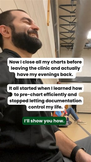 Here's why pre-charting in just 2-3 minutes per patient eliminates hours of late-night documentation. After helping thousands of physicians reclaim their life from charting, I've seen a clear trend. Physicians spend hours after clinic buried in unfinished documentation. And the problem starts before they see their first patient. They enter rooms already overwhelmed. Notes pile up. Family time evaporates. Here’s the thing - It’s not that physicians are “bad” at charting. They just don't have a st