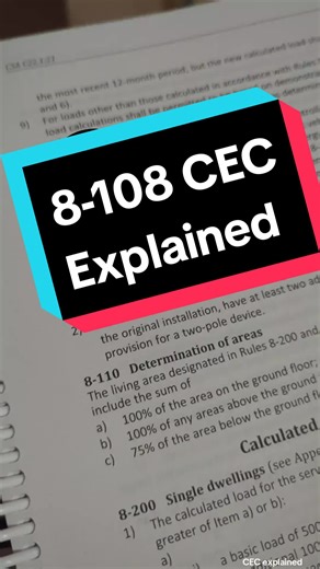 CEC Canadian Electrical Code explained. 8-108 Number of spaces for branch circuit overcurrent devices. #fyp #CECCodeExplained #electrical #apprenticeship #electrician #apprentice #sparky #sparkylife #sparkyseantips #CapCut
