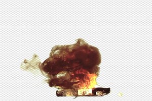 Cop Car miniature explosion effect