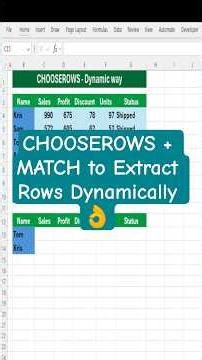 Excel God Mode: CHOOSEROWS + MATCH to Extract Rows Dynamically (No More Copy-Paste!)