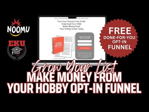 Free Noomu Funnel - Make Money from Your Hobby - Grow Your List Opt-In Funnel